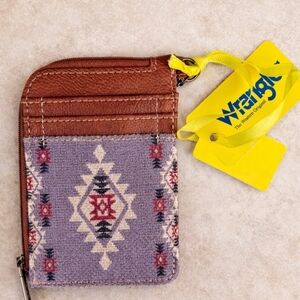 Wrangler Rodeo Western Aztec Zip Wallet Card Holder NWT Unisex Cowgirl